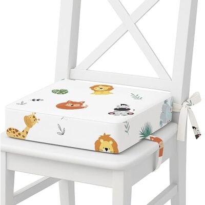 Totsy Baby Alçador cadeira para crianças 32 x 32 x 8 cm comer na mesa alças ajustáveis Almofada elevatória alças ajustáveis base antiderrapante capa removível para sala de jantar compacto e leve safari Totsy Baby Alçador cadeira para crianças 32 x 32 x 8 cm comer na mesa alças ajustáveis Almofada elevatória alças ajustáveis base antiderrapante capa removível para sala de jantar compacto e leve safari