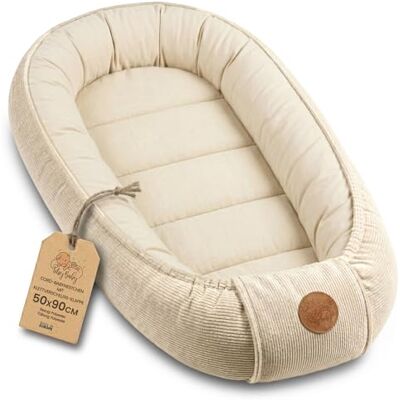 Totsy Baby Ninho bebé redutor de berço 90 x 50 cm, Babynest portátil para cama moisés acolhedor coco menino menina recém-nascido almofada quarto bege veludo Totsy Baby Ninho bebé redutor de berço 90 x 50 cm, Babynest portátil para cama moisés acolhedor coco menino menina recém-nascido almofada quarto bege veludo