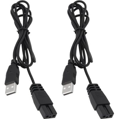 YINETTECH 2 cabos de carregamento USB para aspirador de piscina, 1,2 m, carregador de aspirador de piscina, 5 V, 1 A, cabo de 2 pinos compatível com Bestway compatível com Lay-z-spa YINETTECH 2 cabos de carregamento USB para aspirador de piscina, 1,2 m, carregador de aspirador de piscina, 5 V, 1 A, cabo de 2 pinos compatível com Bestway compatível com Lay-z-spa