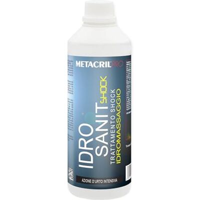 Metacril Pro Idro Sanit Shock, Limpador, tratamento de choque, para sistemas de hidromassagem 1 LT Metacril Pro Idro Sanit Shock, Limpador, tratamento de choque, para sistemas de hidromassagem 1 LT
