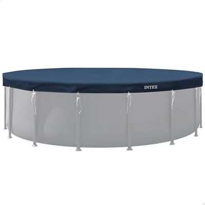 Intex Cobertor de piscina redonda, mede 5,49 metros de diâmetro, azul escuro, inclui cordão de aderência, orifícios de drenagem, saliência de 20 cm, capa de piscinas, lona circular protetora (58016) Intex Cobertor de piscina redonda, mede 5,49 metros de diâmetro, azul escuro, inclui cordão de aderência, orifícios de drenagem, saliência de 20 cm, capa de piscinas, lona circular protetora (58016)