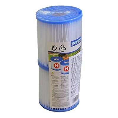 Intex 2 cartuchos de filtros tipo H (29007) para filtros de bombas 28601, 28602 Intex 2 cartuchos de filtros tipo H (29007) para filtros de bombas 28601, 28602