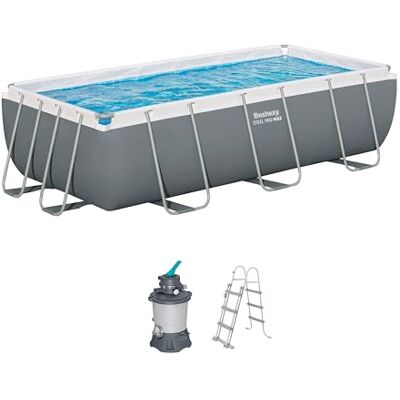 Bestway Conjunto de piscina retangular de 13'3" x 6'7" x 39,5"/4,04 m x 2,01 m x 1 m Bestway Conjunto de piscina retangular de 13'3" x 6'7" x 39,5"/4,04 m x 2,01 m x 1 m