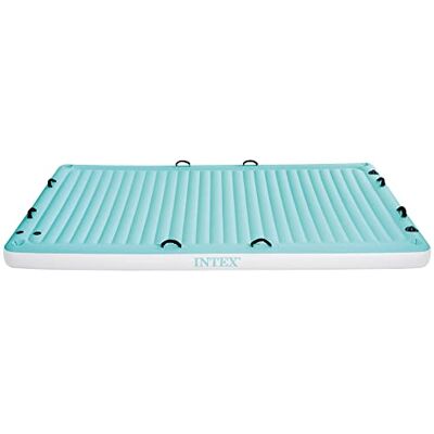 Intex 56289 Manta flutuante insuflável, capacidade para 4 pessoas, peso máximo suportado 400 kg, com 8 alças de fixação e 4 porta-bebidas, medidas 183x310x18 cm, insufláveis para piscina, flutuadores Intex 56289 Manta flutuante insuflável, capacidade para 4 pessoas, peso máximo suportado 400 kg, com 8 alças de fixação e 4 porta-bebidas, medidas 183x310x18 cm, insufláveis para piscina, flutuadores