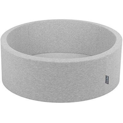 KiddyMoon Piscina de bolas 90 x 30 / sem bolas para crianças, cinzento KiddyMoon Piscina de bolas 90 x 30 / sem bolas para crianças, cinzento