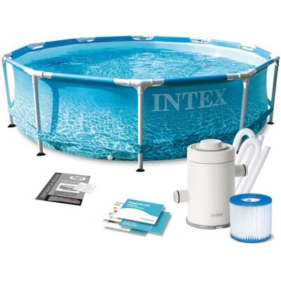Intex Piscina Beachside Frame D305X76 CM (Com Bomba Filtro) Intex Piscina Beachside Frame D305X76 CM (Com Bomba Filtro)