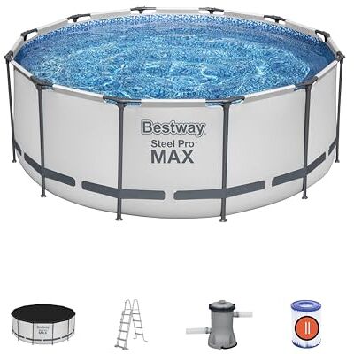 Bestway Steel Pro MAX™ 12' x 48"/3,66m x 1,22m Conjunto de Piscina Bestway Steel Pro MAX™ 12' x 48"/3,66m x 1,22m Conjunto de Piscina