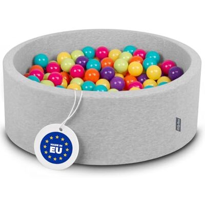 KiddyMoon 90X30cm/300 Bolas ∅ 7Cm Piscina De Bolas para Crianças Feita na UE, Cinza/Verde/Amarelo/Turquesa/Laranja/Rosa/Roxo KiddyMoon 90X30cm/300 Bolas ∅ 7Cm Piscina De Bolas para Crianças Feita na UE, Cinza/Verde/Amarelo/Turquesa/Laranja/Rosa/Roxo