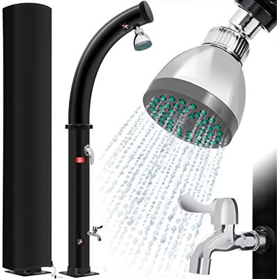 KESSER ® Chuveiro solar de jardim, arco de chuveiro solar incluído. Capô de proteção de água quente 20 litros máximo de 60 °C sem conexão à rede elétrica, chuveiro de piscina campismo KESSER ® Chuveiro solar de jardim, arco de chuveiro solar incluído. Capô de proteção de água quente 20 litros máximo de 60 °C sem conexão à rede elétrica, chuveiro de piscina campismo