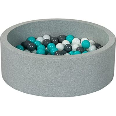 Velinda Piscina infantil para crianças de bolas bolas 200 peças (cores de bolas: Branco, cinzento, turquesa) Velinda Piscina infantil para crianças de bolas bolas 200 peças (cores de bolas: Branco, cinzento, turquesa)