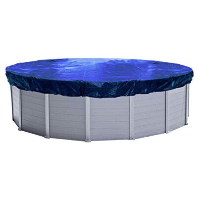 QUICK STAR Cobertura de piscina de inverno redonda 200 g / m² para piscina 366-400 cm dimensões de tela ø 460 cm azul QUICK STAR Cobertura de piscina de inverno redonda 200 g / m² para piscina 366-400 cm dimensões de tela ø 460 cm azul