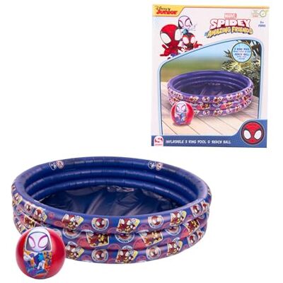 Marvel Spidey Piscina insuflável, piscina infantil Spider-Man, redonda multicolor, 100 cm Marvel Spidey Piscina insuflável, piscina infantil Spider-Man, redonda multicolor, 100 cm