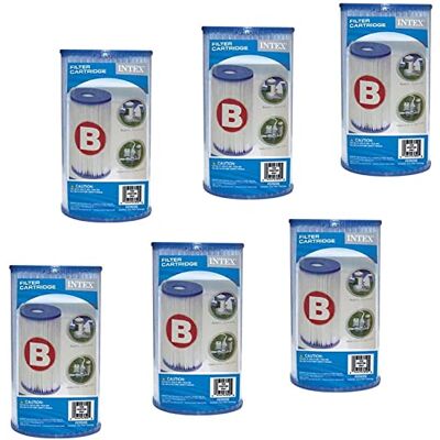 Intex 29005-6 x cartucho de filtro tipo B para piscina depuradora Intex 29005-6 x cartucho de filtro tipo B para piscina depuradora