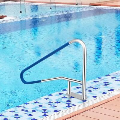 Garvee Corrimão de segurança para piscina enterrada e banheira, aço inoxidável 304, suporte até 170 kg, cobertura antiderrapante, base de instalação rápida, ideal para casa de banho e spa, 137 x 91 cm Garvee Corrimão de segurança para piscina enterrada e banheira, aço inoxidável 304, suporte até 170 kg, cobertura antiderrapante, base de instalação rápida, ideal para casa de banho e spa, 137 x 91 cm