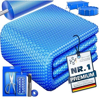 KESSER ® Lona solar para piscina redonda Ø 244 cm, lona solar de piscina aquecimento da piscina com folha solar para aquecer a água lona térmica, azul, 260 x 160 cm KESSER ® Lona solar para piscina redonda Ø 244 cm, lona solar de piscina aquecimento da piscina com folha solar para aquecer a água lona térmica, azul, 260 x 160 cm