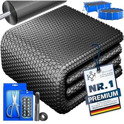 KESSER ® Lona solar para piscina redonda Ø 244 cm Lona solar de piscina aquecimento da piscina de folha solar para aquecer a água lona térmica, preto, Ø 366 cm KESSER ® Lona solar para piscina redonda Ø 244 cm Lona solar de piscina aquecimento da piscina de folha solar para aquecer a água lona térmica, preto, Ø 366 cm