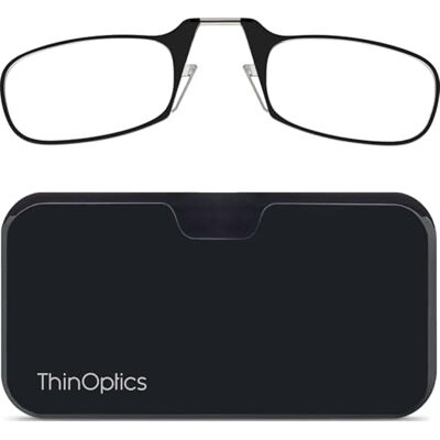 ThinOptics Óculos de Leitura Estojo Compacto Universal Unisexo Homens Mulheres Óculos de Leitura Compactos e Leves com Tecnologia Flex-fit, Preto ThinOptics Óculos de Leitura Estojo Compacto Universal Unisexo Homens Mulheres Óculos de Leitura Compactos e Leves com Tecnologia Flex-fit, Preto