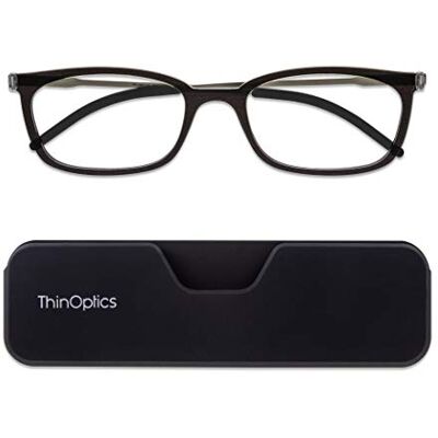 ThinOptics Óculos Presbiopia Connect, estojo para homem e mulher, dobráveis, Preto ThinOptics Óculos Presbiopia Connect, estojo para homem e mulher, dobráveis, Preto