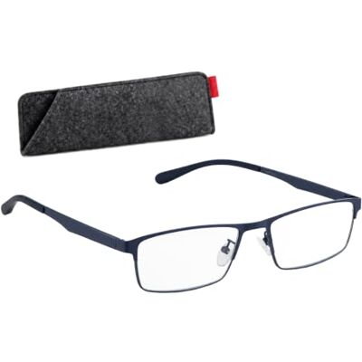 SILAC Blue Metal 7306 Óculos de leitura metallico para homens retangulares óculos de perto para homem leves confortáveis e resistentes azul Montura metálica azul mate sin níquel – Ligera y resistente – Lentes antirrayas SILAC Blue Metal 7306 Óculos de leitura metallico para homens retangulares óculos de perto para homem leves confortáveis e resistentes azul Montura metálica azul mate sin níquel – Ligera y resistente – Lentes antirrayas