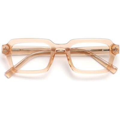 OPULIZE EDG Óculos de leitura com bloqueio de luz azul para homem e mulher, lentes anti-reflexos anti-reflexos, proteção UV, retangular, rosa 1,00 OPULIZE EDG Óculos de leitura com bloqueio de luz azul para homem e mulher, lentes anti-reflexos anti-reflexos, proteção UV, retangular, rosa 1,00