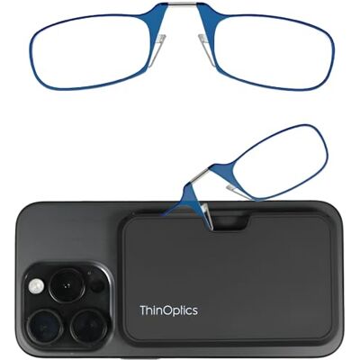 ThinOptics Óculos de leitura 2.50, azul, estojo compacto universal, leves ThinOptics Óculos de leitura 2.50, azul, estojo compacto universal, leves
