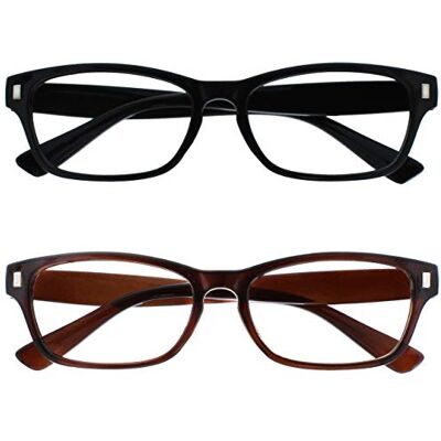 OPULIZE A empresa óculos de leitura preto castanho leitores valor Pack 2 homens mulheres RR77-12 3,00 OPULIZE A empresa óculos de leitura preto castanho leitores valor Pack 2 homens mulheres RR77-12 3,00