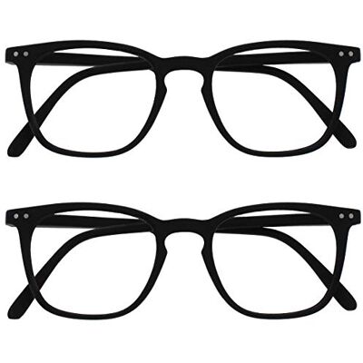 OPULIZE Bex Pack 2 homens óculos de distância curto de vista miopia grande preto mate MM64-1 -1,00 OPULIZE Bex Pack 2 homens óculos de distância curto de vista miopia grande preto mate MM64-1 -1,00