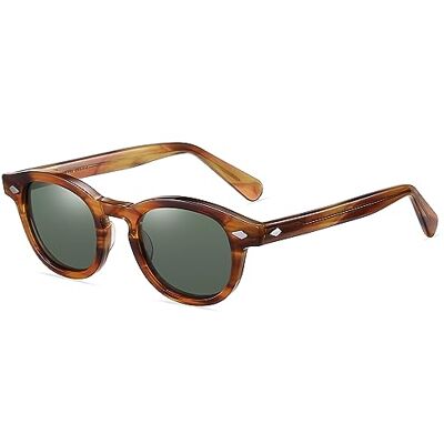 SHEEN KELLY Óculos de sol retro ovais, unissexo, lentes feitas de acetato de celulose, óculos com estilo. SHEEN KELLY Óculos de sol retro ovais, unissexo, lentes feitas de acetato de celulose, óculos com estilo.