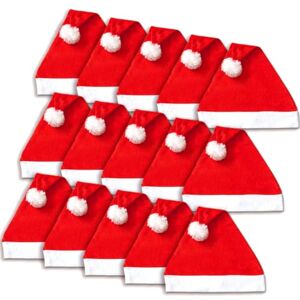 Jonami 15 Chapéus de Pai Natal, Chapéu de Natal e Chapéus de Papai Noel Tradicionais Vermelhos e Brancos. Acessórios de Natal para Presentes de Festividades Jonami 15 Chapéus de Pai Natal, Chapéu de Natal e Chapéus de Papai Noel Tradicionais Vermelhos e Brancos. Acessórios de Natal para Presentes de Festividades