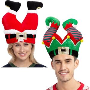 JOYIN Chapéus de Natal Pai Natal e Elf Pants para chapéus, divertidos e festivos chapéu de festa de Natal JOYIN Chapéus de Natal Pai Natal e Elf Pants para chapéus, divertidos e festivos chapéu de festa de Natal