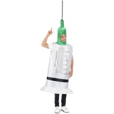 My Other Me Fantasia de Seringa para Adulto Unisex, tamanho único. Inclui traje cilíndrico branco com marcas pretas de medidas e gorro verde com agulha prateada. Destaque em qualquer festa! Incluye traje cilíndrico blanco con marcas negras de medidas y My Other Me Fantasia de Seringa para Adulto Unisex, tamanho único. Inclui traje cilíndrico branco com marcas pretas de medidas e gorro verde com agulha prateada. Destaque em qualquer festa! Incluye traje cilíndrico blanco con marcas negras de medidas y