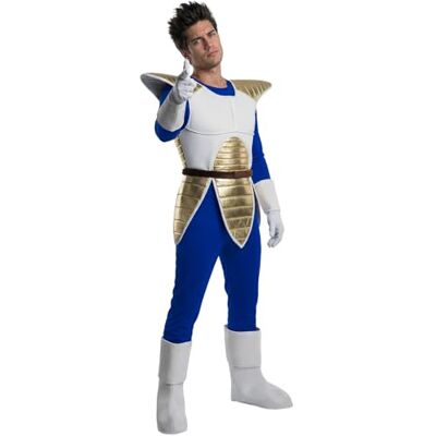Funidelia Disfarce de Vegeta Dragon Ball para homem bola de dragão, manga, Saiyan disfarce para adultos e acessórios divertidos para festas, carnaval e Halloween tamanho L azul Funidelia Disfarce de Vegeta Dragon Ball para homem bola de dragão, manga, Saiyan disfarce para adultos e acessórios divertidos para festas, carnaval e Halloween tamanho L azul