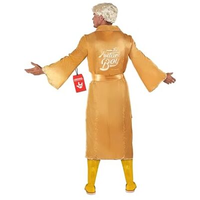 Morph suits disfarce WWE Ric Flair Wrestler homem luta livre roupão dourado cinto peruca despedida solteiro tamanho L Morph suits disfarce WWE Ric Flair Wrestler homem luta livre roupão dourado cinto peruca despedida solteiro tamanho L