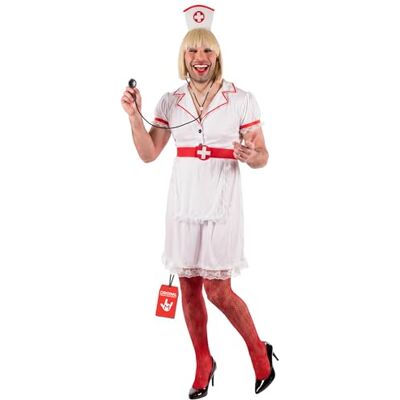 Fun Shack disfarce de enfermeira para homem, disfarce de despedida de Halloween homem, XL Fun Shack disfarce de enfermeira para homem, disfarce de despedida de Halloween homem, XL