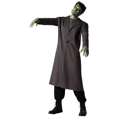 Atosa Frankenstein Fantasia de monstro cinzento para homem Frankenstein disfarces de terror para Halloween, carnaval, festas temáticas, inclui casaco comprido, t-shirt confortável, divertido e Atosa Frankenstein Fantasia de monstro cinzento para homem Frankenstein disfarces de terror para Halloween, carnaval, festas temáticas, inclui casaco comprido, t-shirt confortável, divertido e