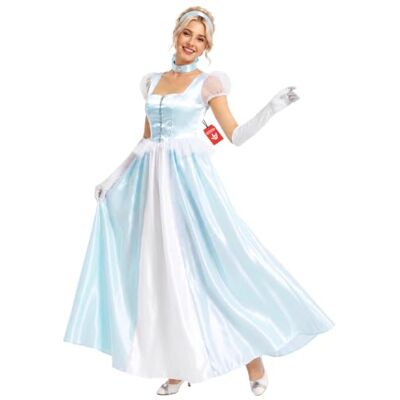 Fun Shack Disfarce princesa mulher, disfarce de história de Halloween mulher, azul Fun Shack Disfarce princesa mulher, disfarce de história de Halloween mulher, azul