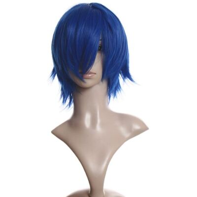 Prettyland 40 cm Peruca azul cobalta em camadas para pessoa 5 Makoto Yuki Yusuke Kitagawa Cosplay C936 Prettyland 40 cm Peruca azul cobalta em camadas para pessoa 5 Makoto Yuki Yusuke Kitagawa Cosplay C936