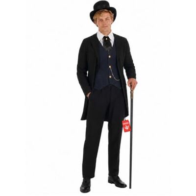 Fun Shack disfarce de época para homem, disfarce vitoriano Halloween homem, L Fun Shack disfarce de época para homem, disfarce vitoriano Halloween homem, L