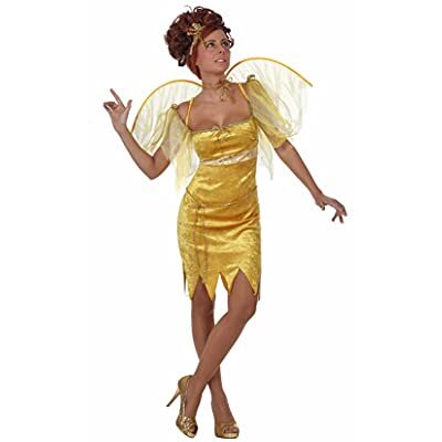 Atosa disfarce fada mulher adulto amarelo M Atosa disfarce fada mulher adulto amarelo M