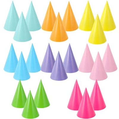 UILYNIU Conjunto de 24 chapéus de festa de aniversário com design de cone de bolo para aniversário, coroa de papel, chapéus de festa de papel para crianças, dourados, aniversários, disfarces, UILYNIU Conjunto de 24 chapéus de festa de aniversário com design de cone de bolo para aniversário, coroa de papel, chapéus de festa de papel para crianças, dourados, aniversários, disfarces,