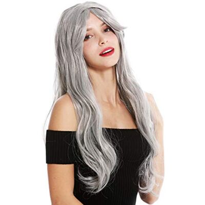 WIG ME UP -ZA68E Peruca Mulher Carnaval Halloween Cabelo Comprido Liso Cinza Claro WIG ME UP -ZA68E Peruca Mulher Carnaval Halloween Cabelo Comprido Liso Cinza Claro