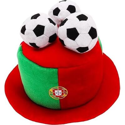Toyland ® Chapéu de copa para fãs com design de bandeira e bolas em 3D, copa do mundo, Europa, festas de fantasia, tamanho único para adultos, a escolher entre 10 países Toyland ® Chapéu de copa para fãs com design de bandeira e bolas em 3D, copa do mundo, Europa, festas de fantasia, tamanho único para adultos, a escolher entre 10 países