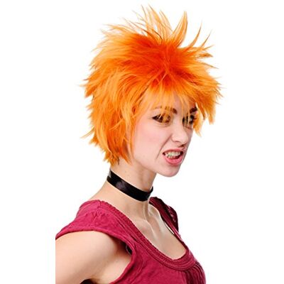 WIG ME UP H9708-1004 Peruca mulher homem cosplay qualidade curto selvagem laranja Japão WIG ME UP H9708-1004 Peruca mulher homem cosplay qualidade curto selvagem laranja Japão