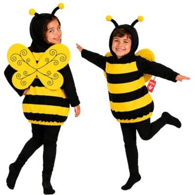 Fun Shack Disfarce abelha crianças e bebés, fato inseto com asas, disfarces para carnaval e Halloween Túnica Amarilla con Capucha y Alas Incorporadas, Fácil de Poner, Perfecto para Halloween, Ideal para Juegos de Rol Fun Shack Disfarce abelha crianças e bebés, fato inseto com asas, disfarces para carnaval e Halloween Túnica Amarilla con Capucha y Alas Incorporadas, Fácil de Poner, Perfecto para Halloween, Ideal para Juegos de Rol