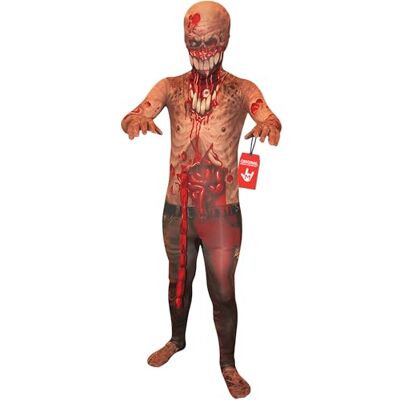 Morphsuits , Fato infantil zombie, exploding guts, M Macacão completo com capuz, estampado de pele rasgada, fecho de correr, perfeito para o Halloween, ideal para cosplay Morphsuits , Fato infantil zombie, exploding guts, M Macacão completo com capuz, estampado de pele rasgada, fecho de correr, perfeito para o Halloween, ideal para cosplay