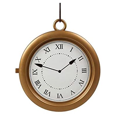 Atosa Relógio decorativo de bolso gigante 20 cm, acessório vintage dourado com números romanos, ideal para disfarces, decoração e festas temáticas Atosa Relógio decorativo de bolso gigante 20 cm, acessório vintage dourado com números romanos, ideal para disfarces, decoração e festas temáticas