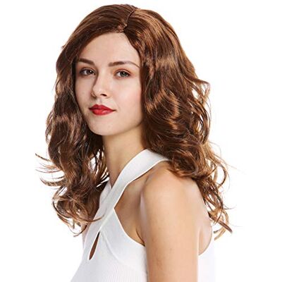 WIG ME UP 90831-ZA6A Peruca de mulher para carnaval Halloween longo ondulado riscas médio castanho WIG ME UP 90831-ZA6A Peruca de mulher para carnaval Halloween longo ondulado riscas médio castanho