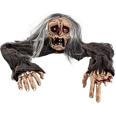 JOYIN Halloween Zombie Groundbreaker com olhos iluminados e som assustador para Halloween pátio ao ar livre decoração de relva JOYIN Halloween Zombie Groundbreaker com olhos iluminados e som assustador para Halloween pátio ao ar livre decoração de relva