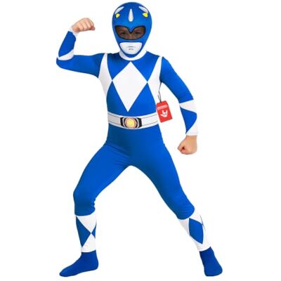 Morphsuits Azul Mighty Morphin disfarce Power Ranger menino e menina, disfarces para carnaval e Halloween Mono Integral Azul con Capucha, Segunda Piel, Cierre de Cremallera, Perfecto para Halloween, Ideal para Cosplay Morphsuits Azul Mighty Morphin disfarce Power Ranger menino e menina, disfarces para carnaval e Halloween Mono Integral Azul con Capucha, Segunda Piel, Cierre de Cremallera, Perfecto para Halloween, Ideal para Cosplay