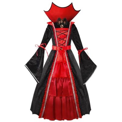 Spooktacular Creations Disfarce de vampiro para menina, fantasia de Halloween para crianças, fantasia de vampiro real (tamanho XL) Spooktacular Creations Disfarce de vampiro para menina, fantasia de Halloween para crianças, fantasia de vampiro real (tamanho XL)